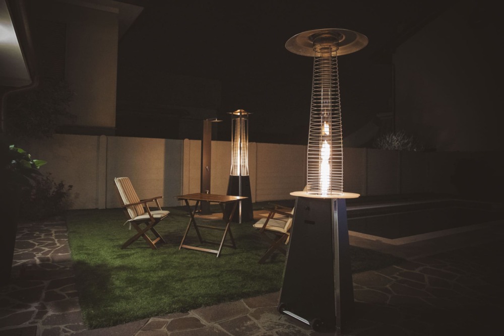 Kaliente riscaldamento stufe per esterno con giardino