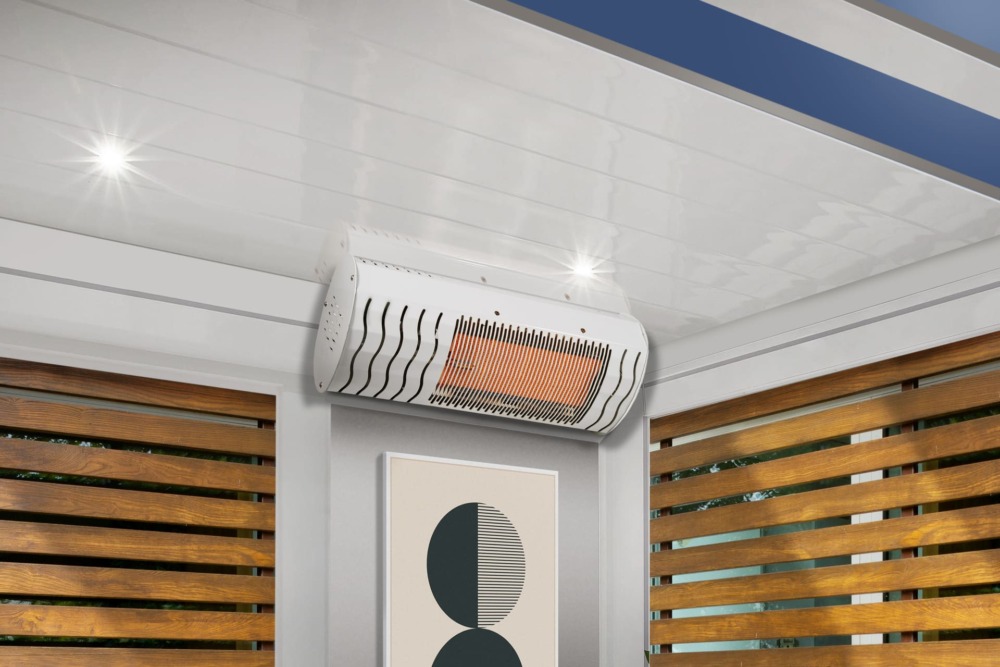 Riscaldamento esterni a gas a parete bianco per qualsiasi spazio esterno