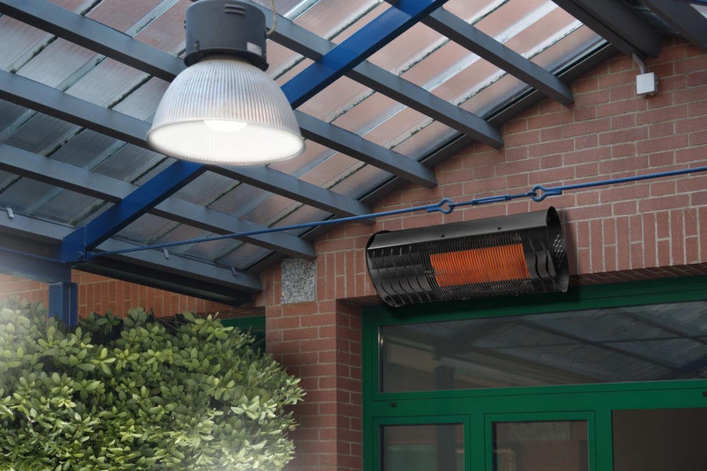 Riscaldamento radiante dehor a parete esterno, per riscaldare qualsiasi ambiente esterno