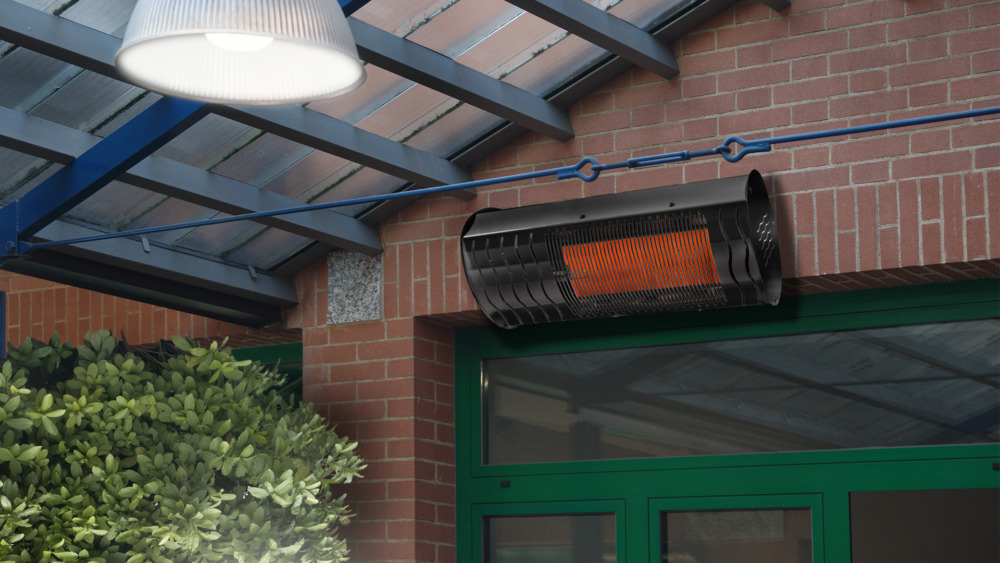 Riscaldamento radiante dehor a parete esterno, per riscaldare qualsiasi ambiente esterno