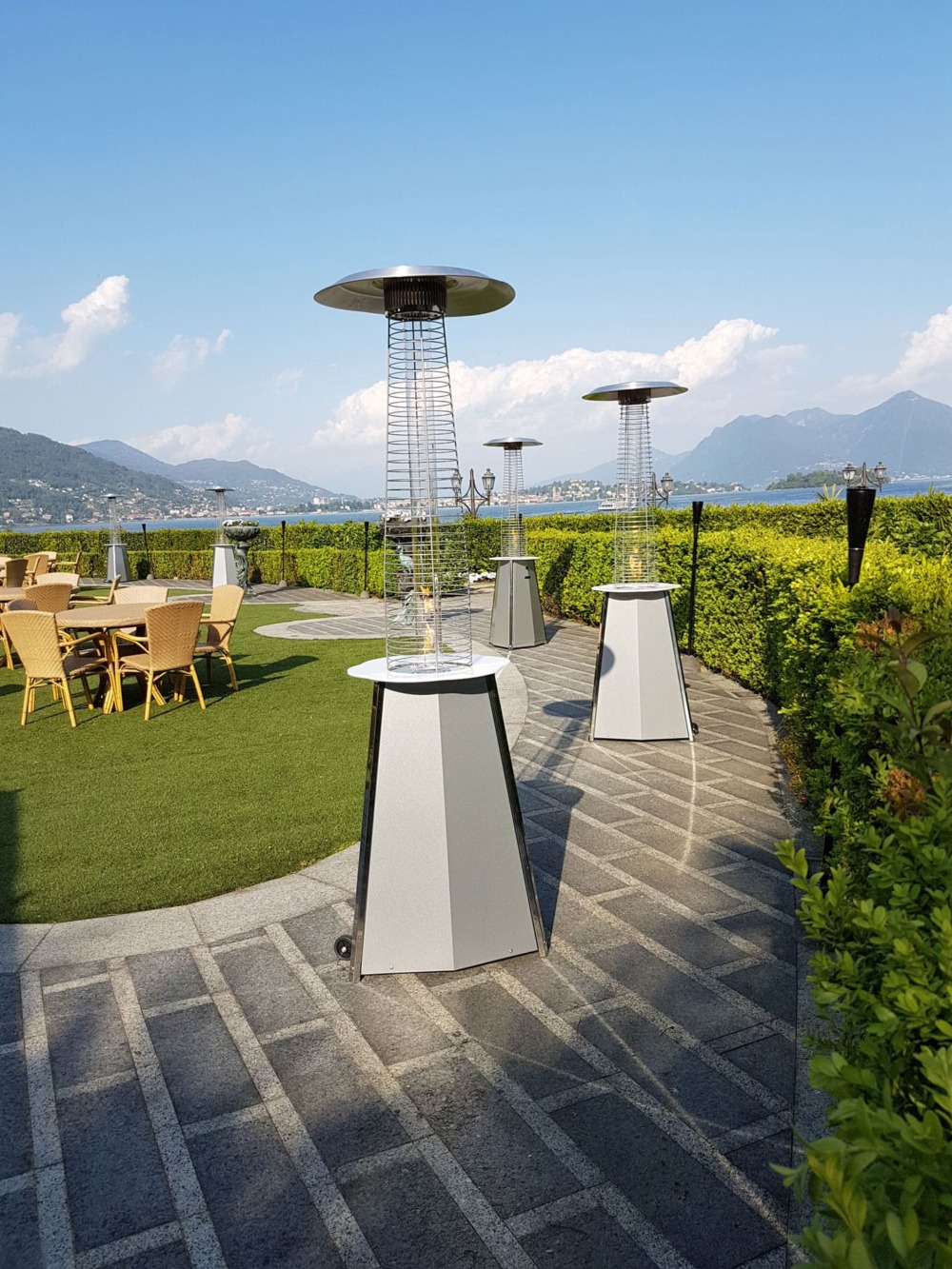 Solflame stufe per esterno elegante per eventi all' aria aperta