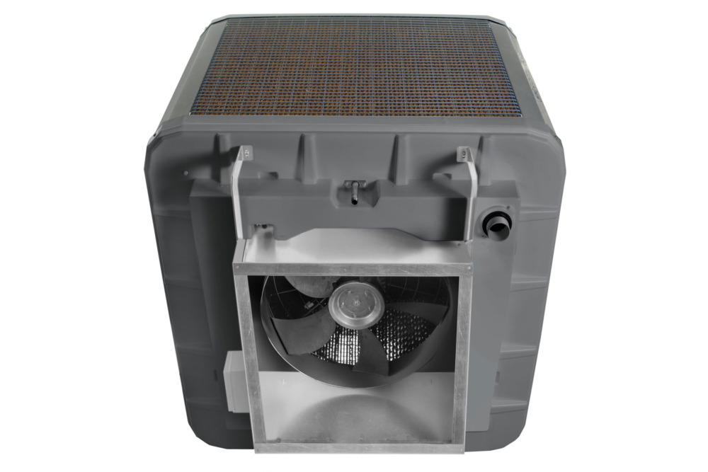 Energy consumption reduction evaporative, coolers gray