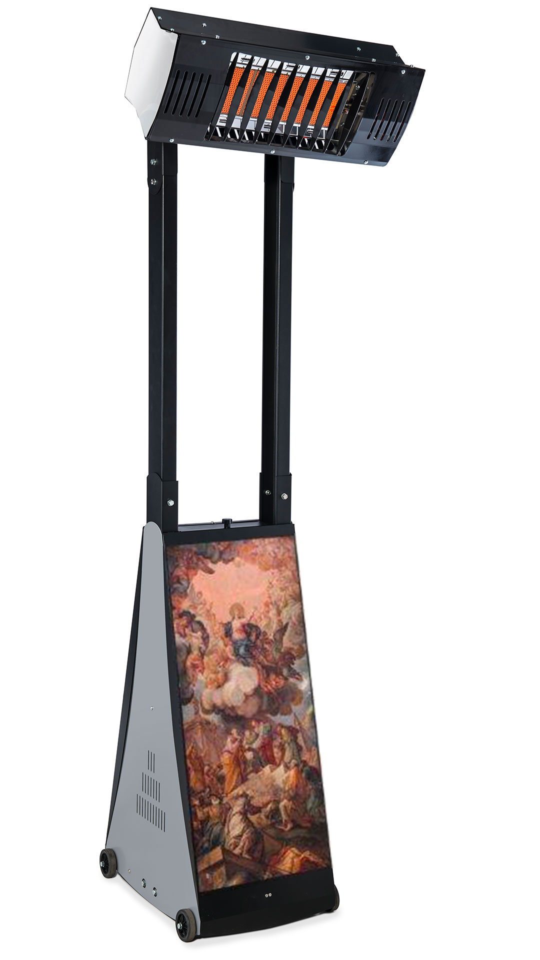 Black heat cart heaters customizable for places of worship