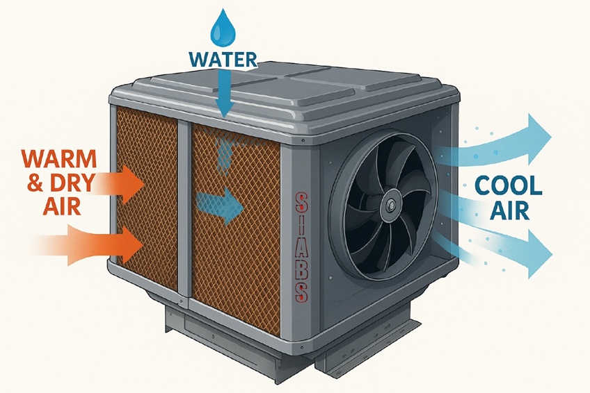 Evaporative cooler, how it works