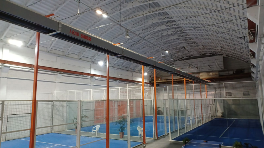 I-rad radiant ribbon padel court