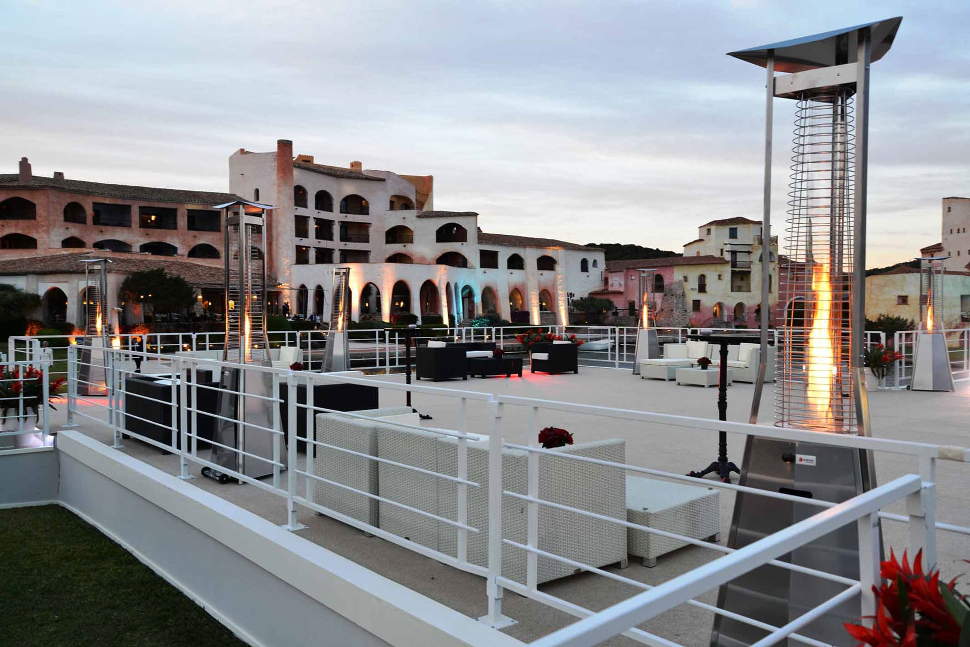 Kaliente outdoor patio heaters for-bars restaurants, Porto Cervo