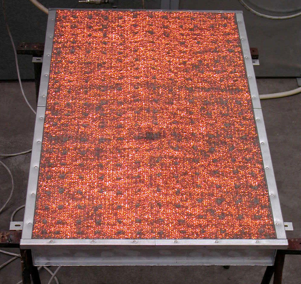 Range of flat rectangular burners