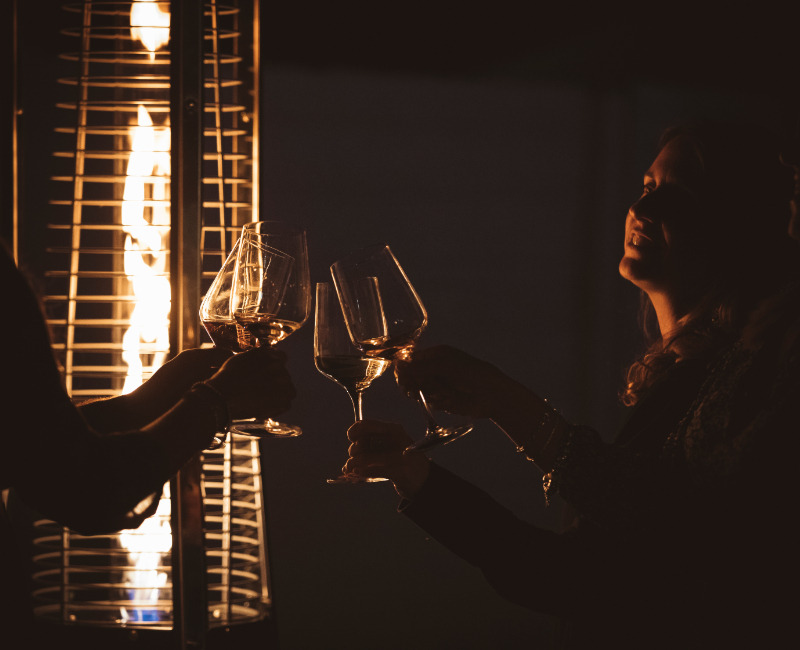 Stufa da esterno a gas per dehor e spazi esterni